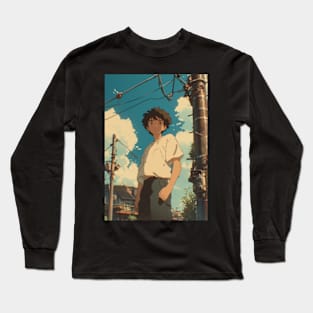 Lofi Boy Aesthetic Long Sleeve T-Shirt